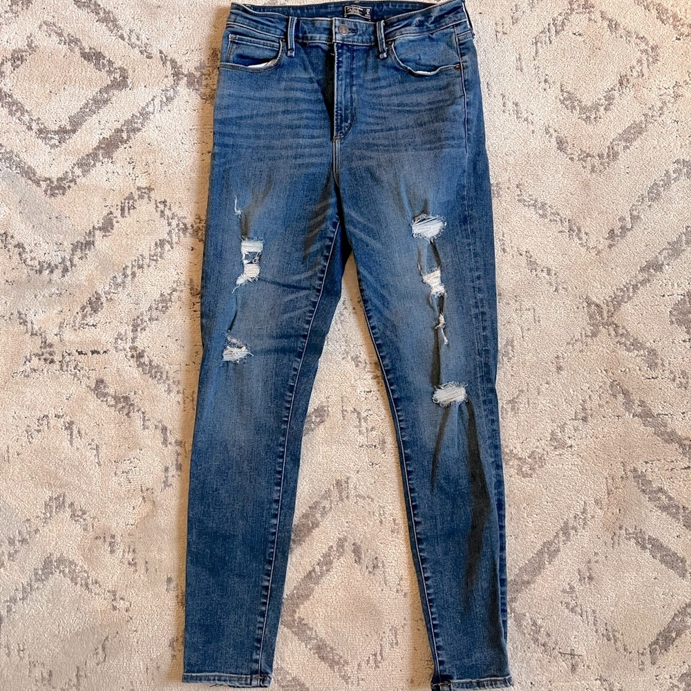 Abercrombie and Fitch Distressed Skinny Jeans
